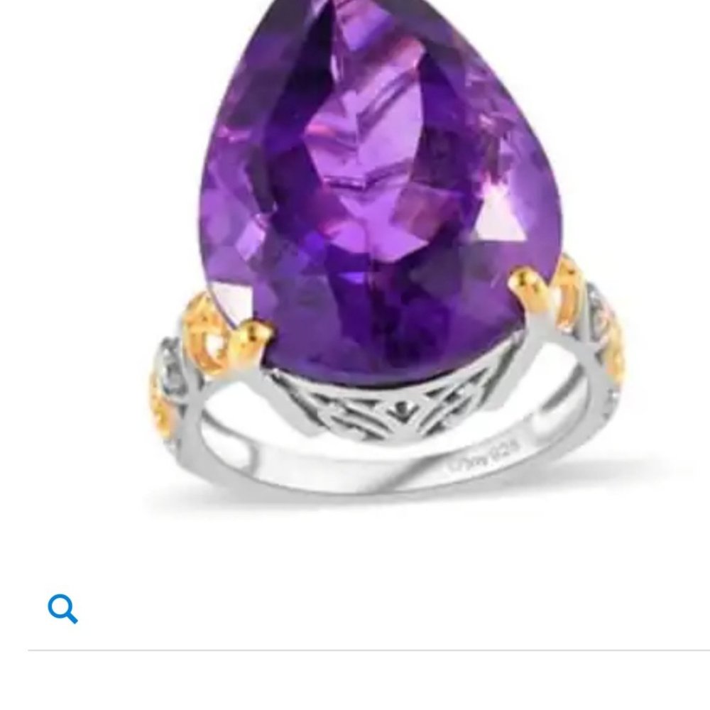 18.65ct Amethyst Solitaire Ring - image 4